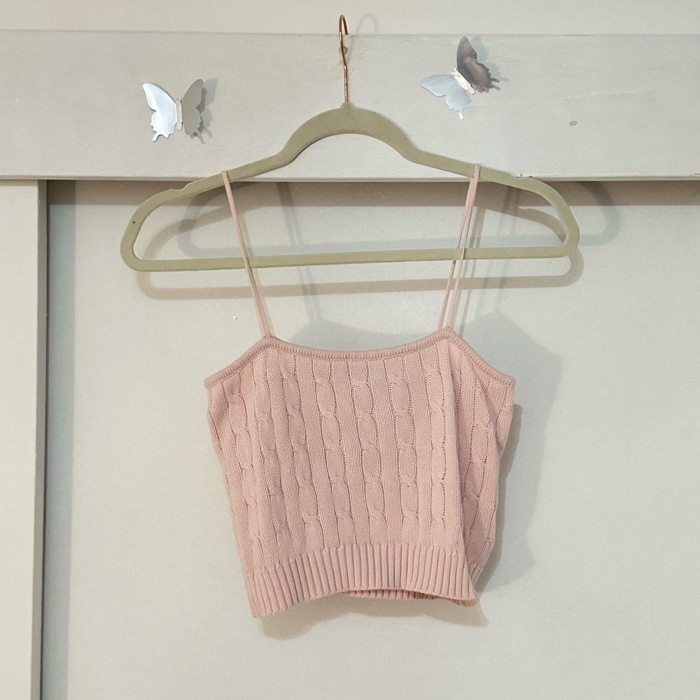 Brandy Melville pink knit top